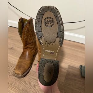 Double H Union Made in the USA tall brown western boot size 10